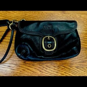 Black Coach Wristlet